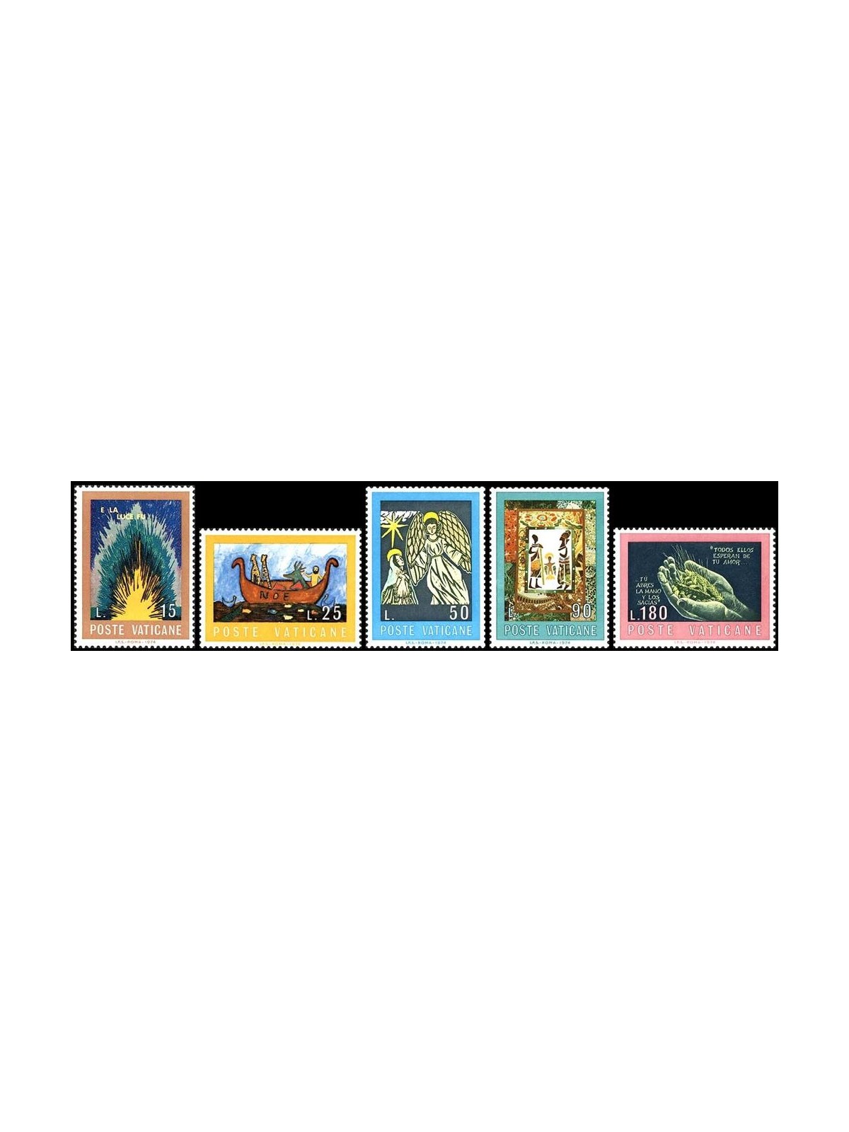 VATICAN 1974 Art Competition on the Bible 5v MNH**