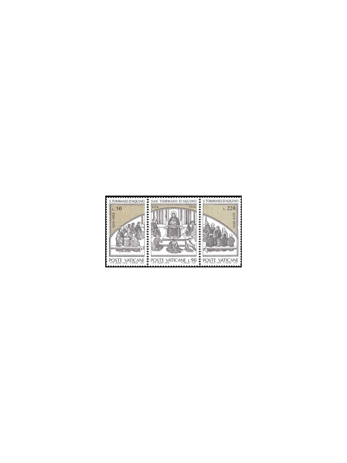 VATICAN 1974 Saint Thomas Aquinas 3v MNH**