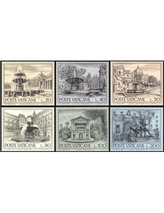 VATICAN 1975 Architectural Heritage 6v MNH**