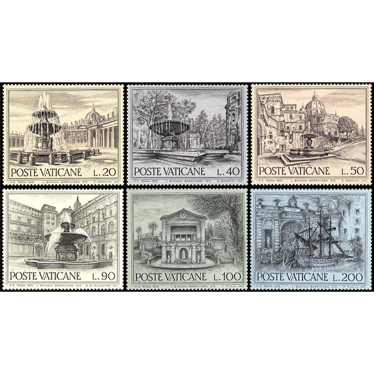 VATICANO 1975 Patrimonio architettonico 6v MNH**