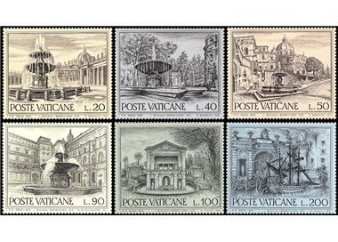 VATICAN 1975 Architectural Heritage 6v MNH**