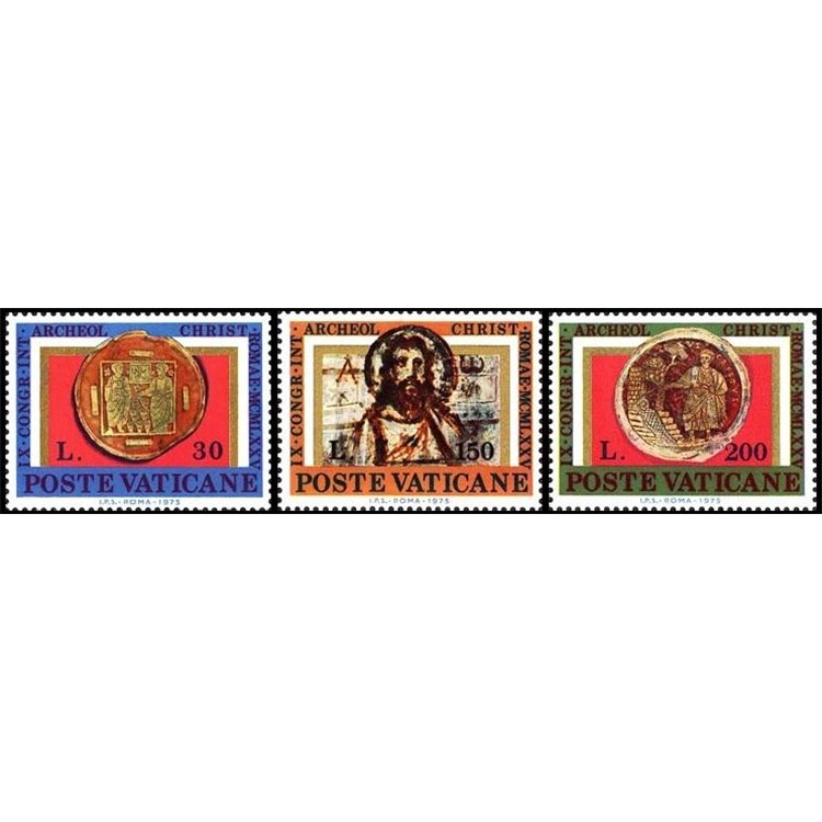 VATICAN 1975 Christian Archaeology 3v MNH**