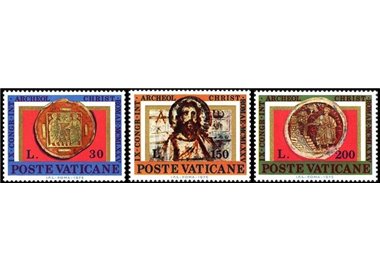 VATICAN 1975 Christian Archaeology 3v MNH**