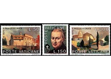 VATICAN 1975 Saint Paul of the Cross 3v MNH**
