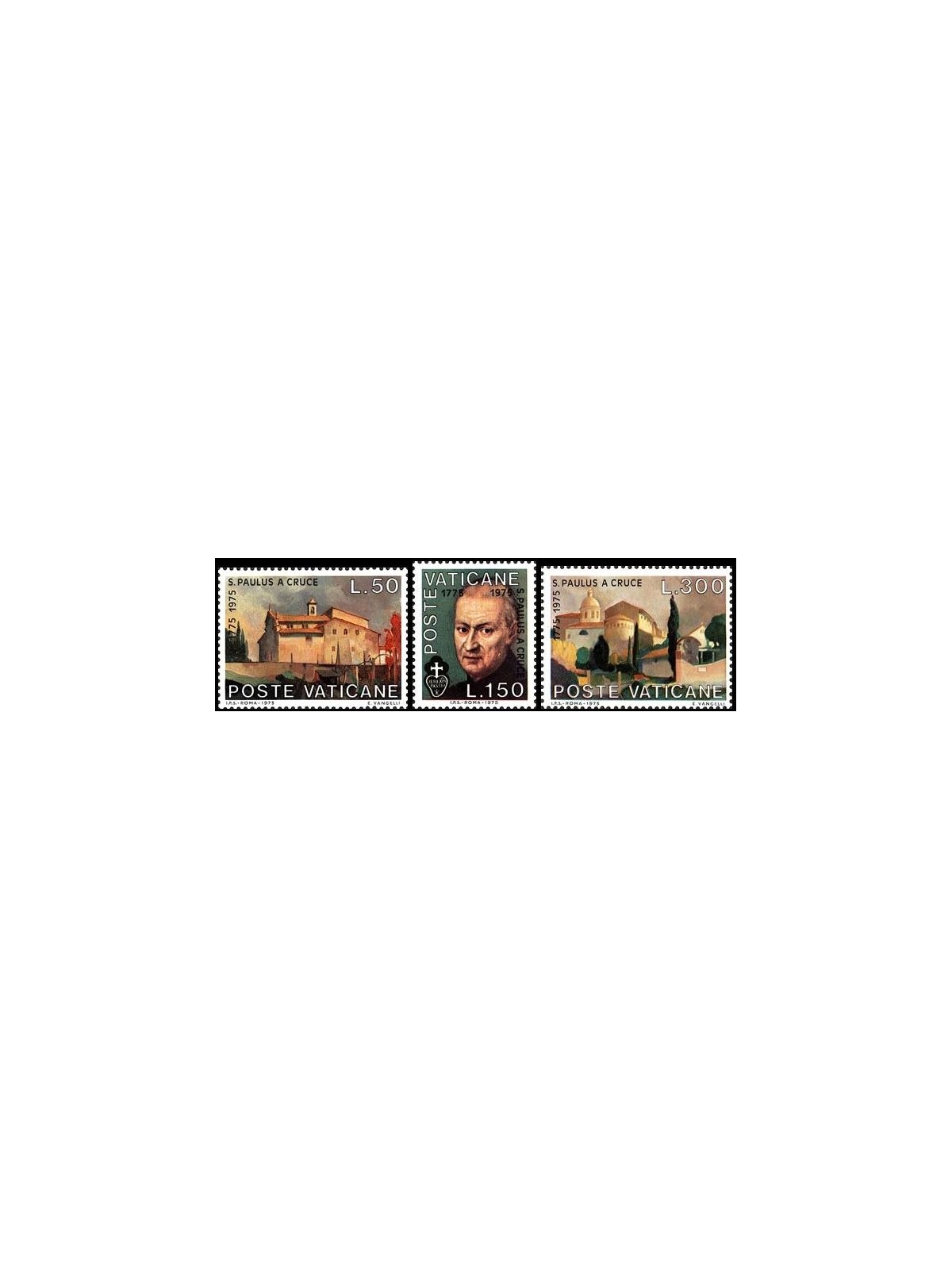 VATICAN 1975 Saint Paul of the Cross 3v MNH**
