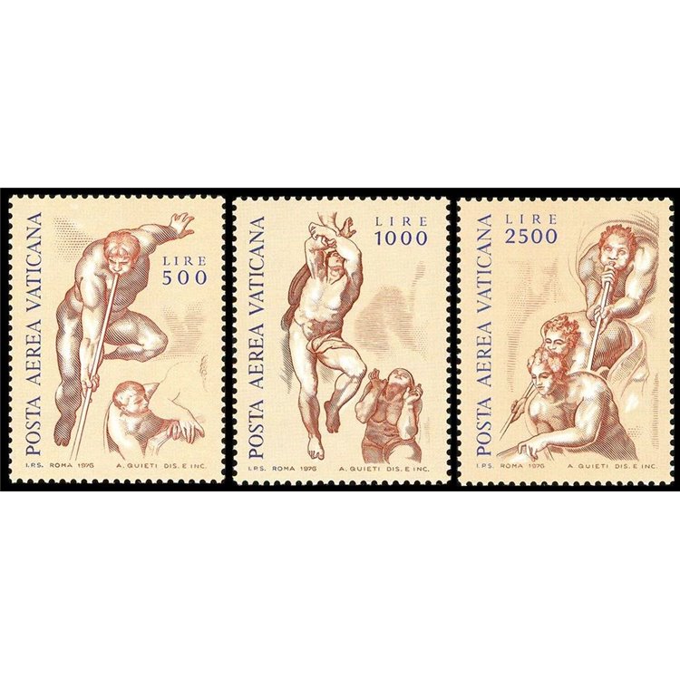 VATICANO 1976 Angeli (posta aerea) 3v MNH**