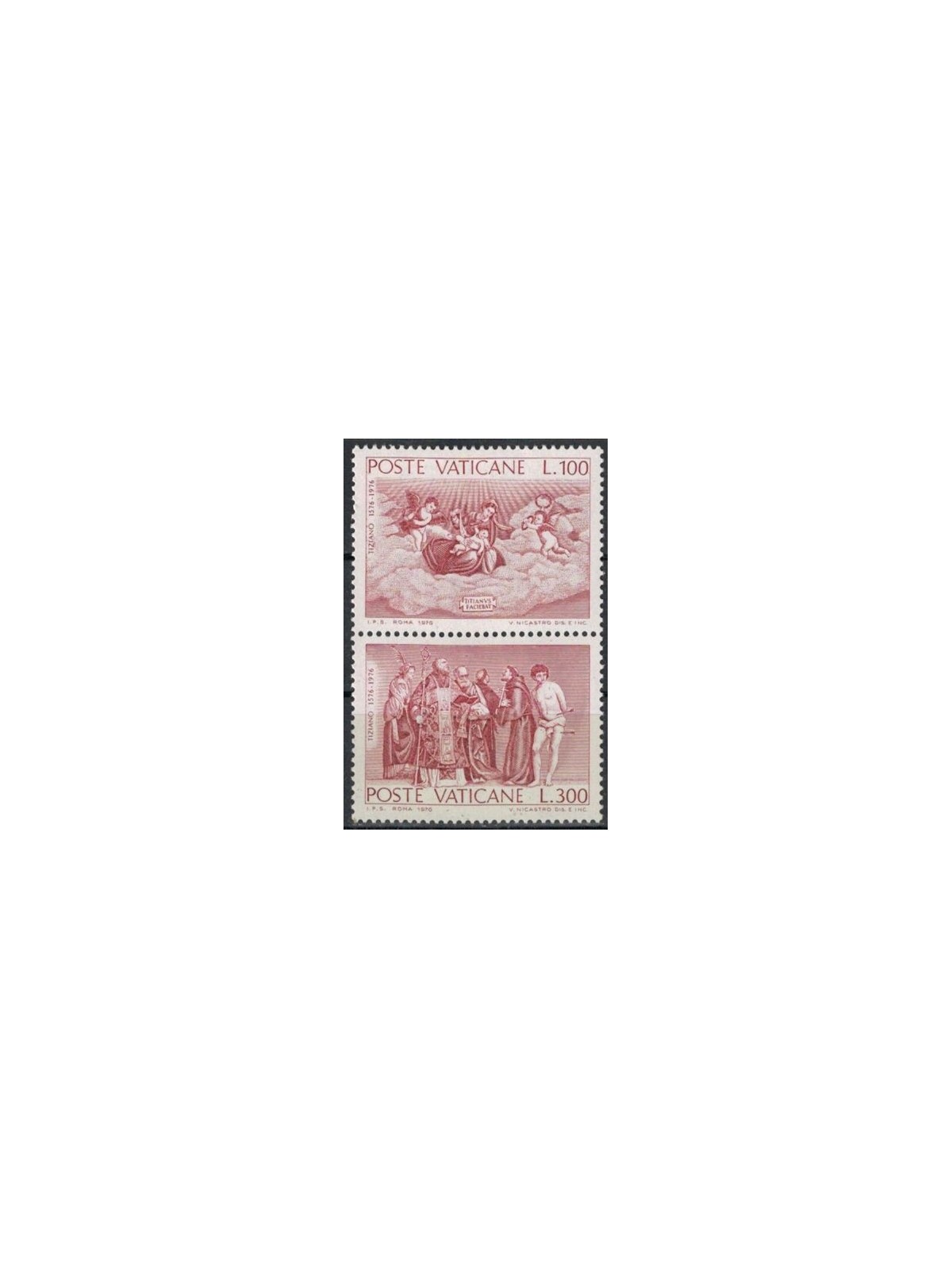 VATICAN 1976 Tiziano Vecellio 2v MNH**