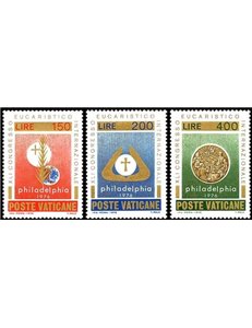 VATICANO 1976 Congresso Eucaristico 3v MNH**