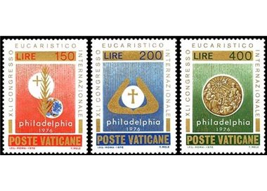 VATICANO 1976 Congresso Eucaristico 3v MNH**