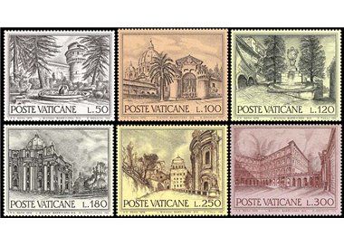 VATICAN 1976 Fountains 6v MNH**