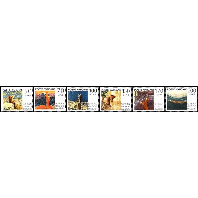 VATICAN 1977 St. Francis of Assisi 6v MNH**