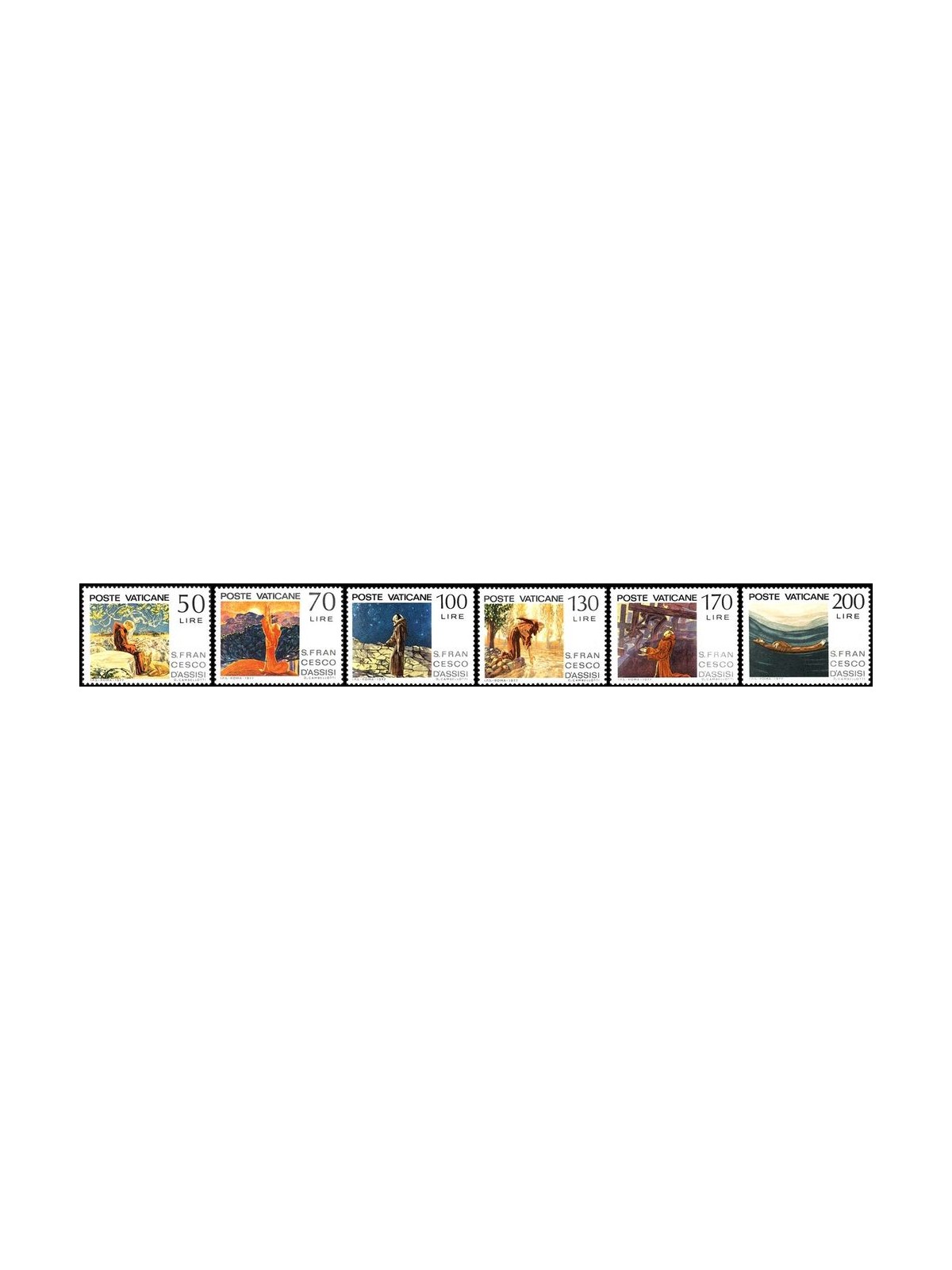 VATICAN 1977 St. Francis of Assisi 6v MNH**