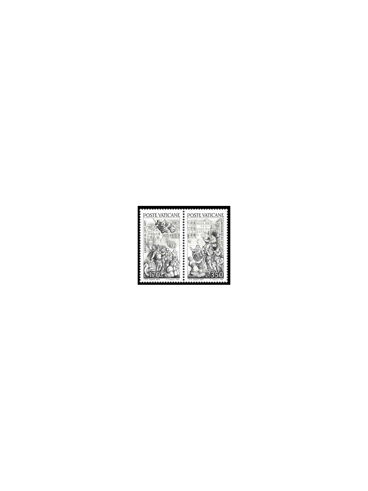 VATICAN 1977 Pope Gregory XI 2v MNH**