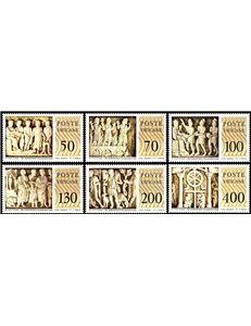 VATICAN 1977 Early Christian sarcophagi 6v MNH**