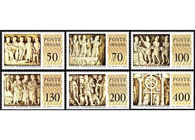 VATICAN 1977 Early Christian sarcophagi 6v MNH**