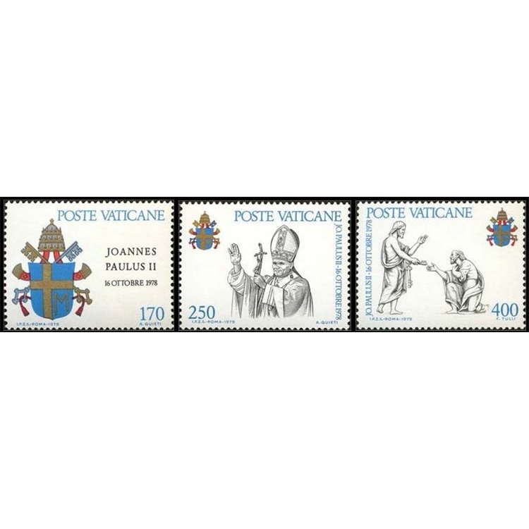 VATICANO 1979 Inizio Pontificato 3v MNH**