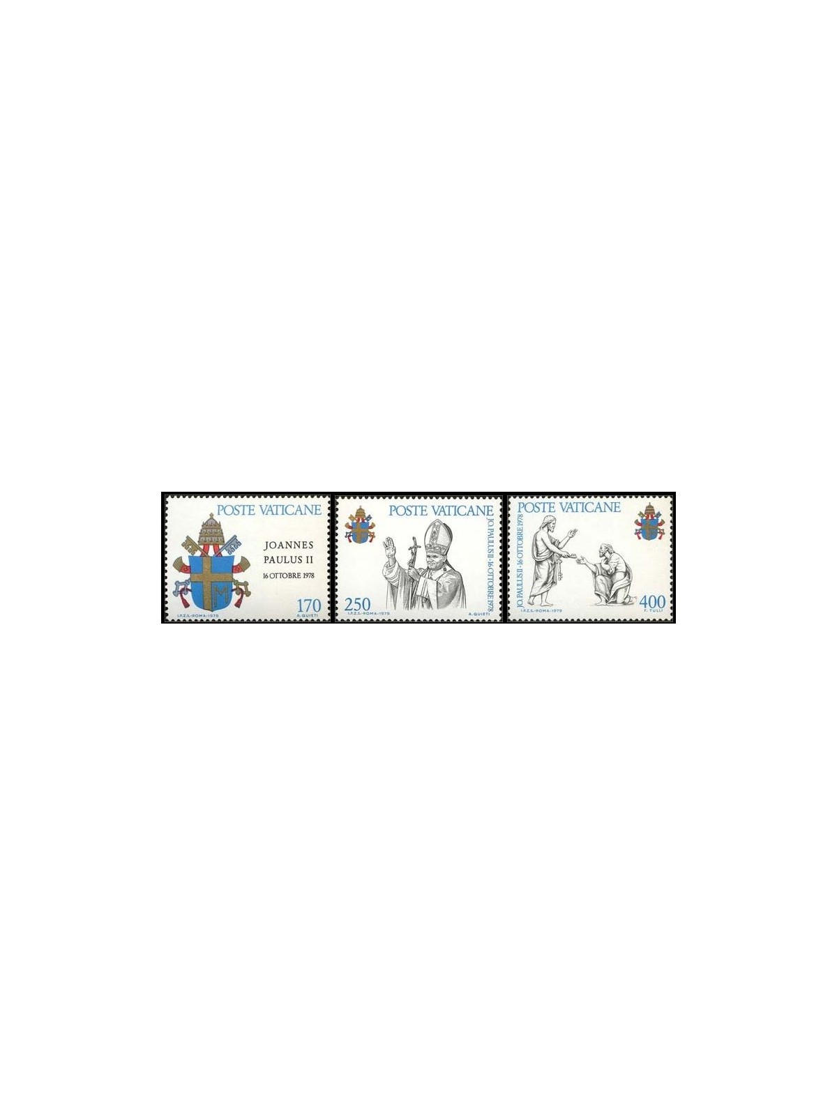 VATICAN 1979 Beginning of Pontificate 3v MNH**
