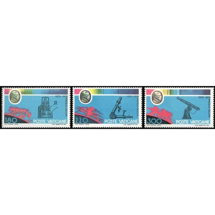 VATICANO 1979 Padre Angelo Secchi 3v MNH**