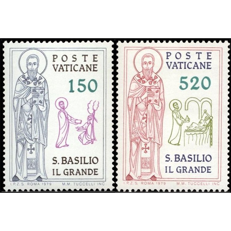 VATICAN 1979 St. Basil the Great 2v MNH**