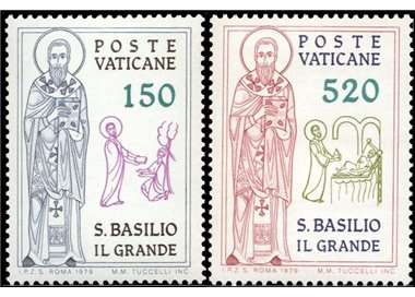 VATICANO 1979 San Basilio il Grande 2v MNH**