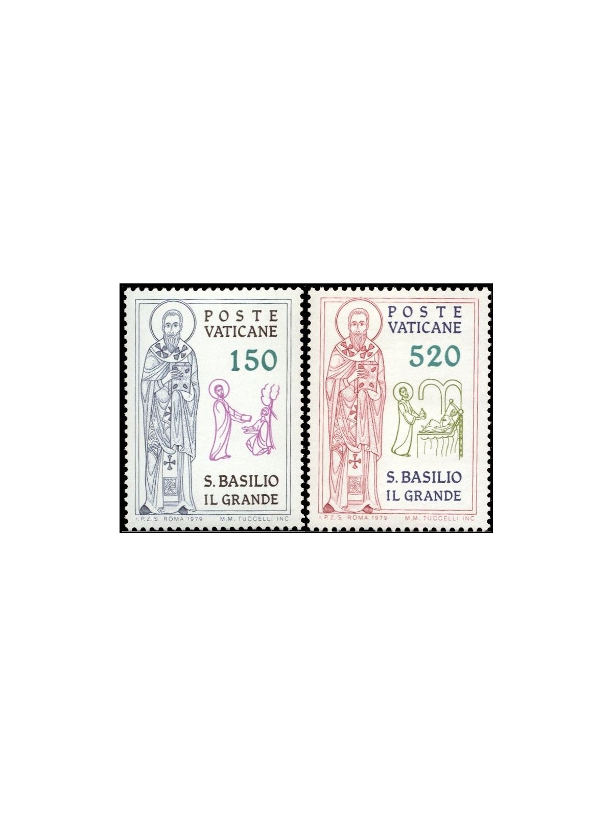 VATICAN 1979 St. Basil the Great 2v MNH**
