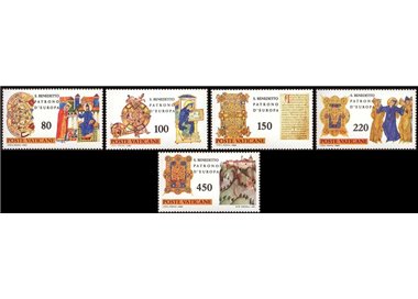 VATICAN 1980 Saint Benedict of Nursia 5v MNH**