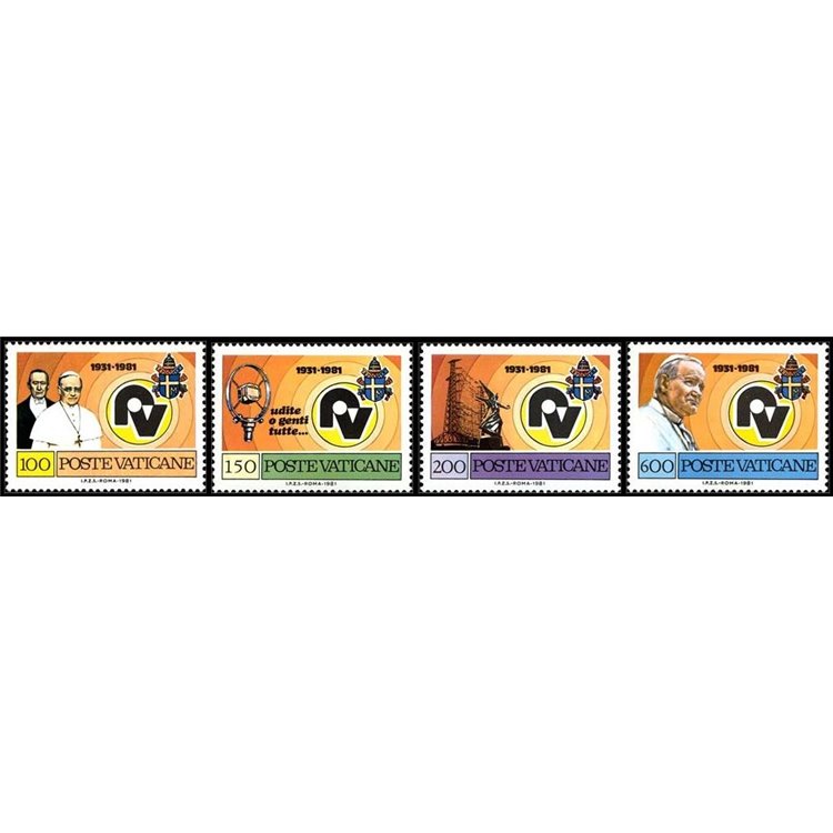 VATICAN 1981 Vatican Radio 4v MNH**