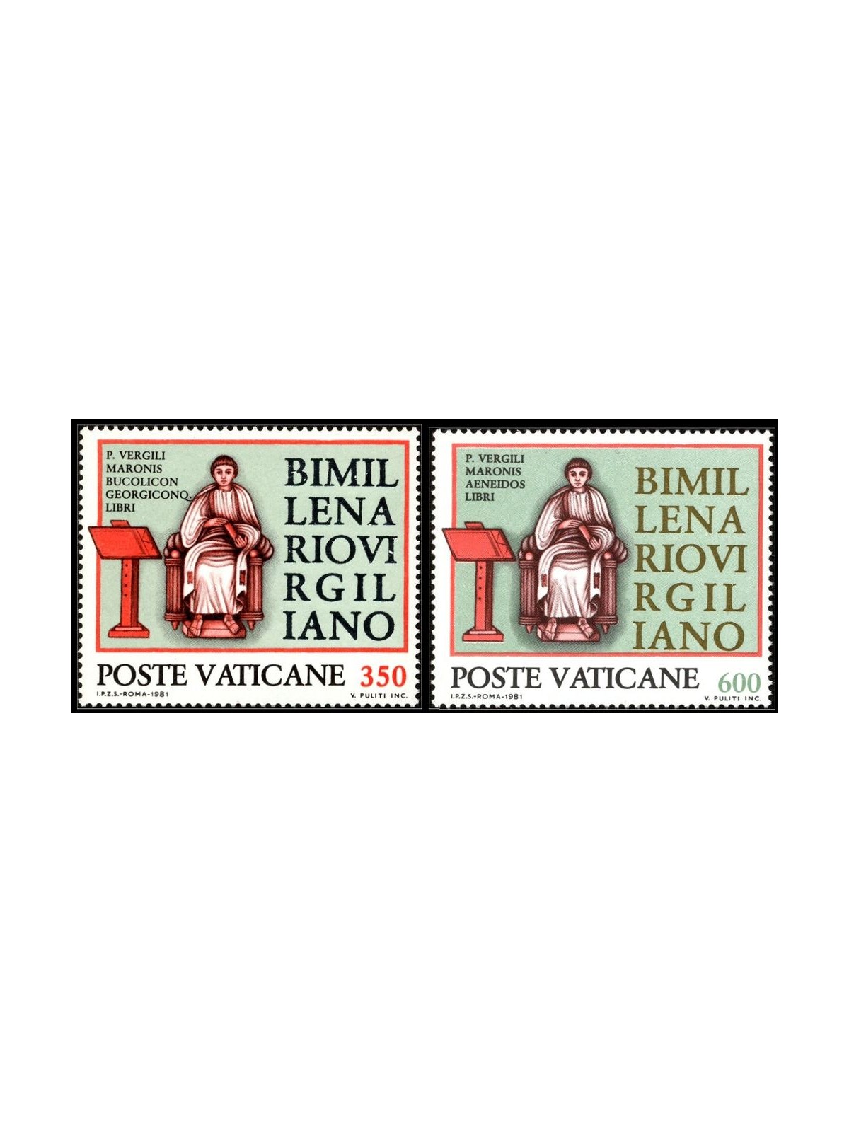 VATICANO 1981 Publio Virgilio Marone 2v MNH**
