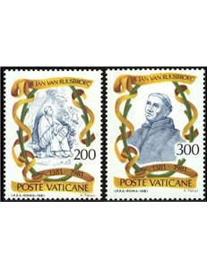 VATICANO 1981 Jan Van Ruusbroec 2v MNH**