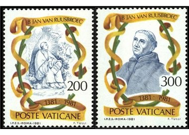 VATICANO 1981 Jan Van Ruusbroec 2v MNH**