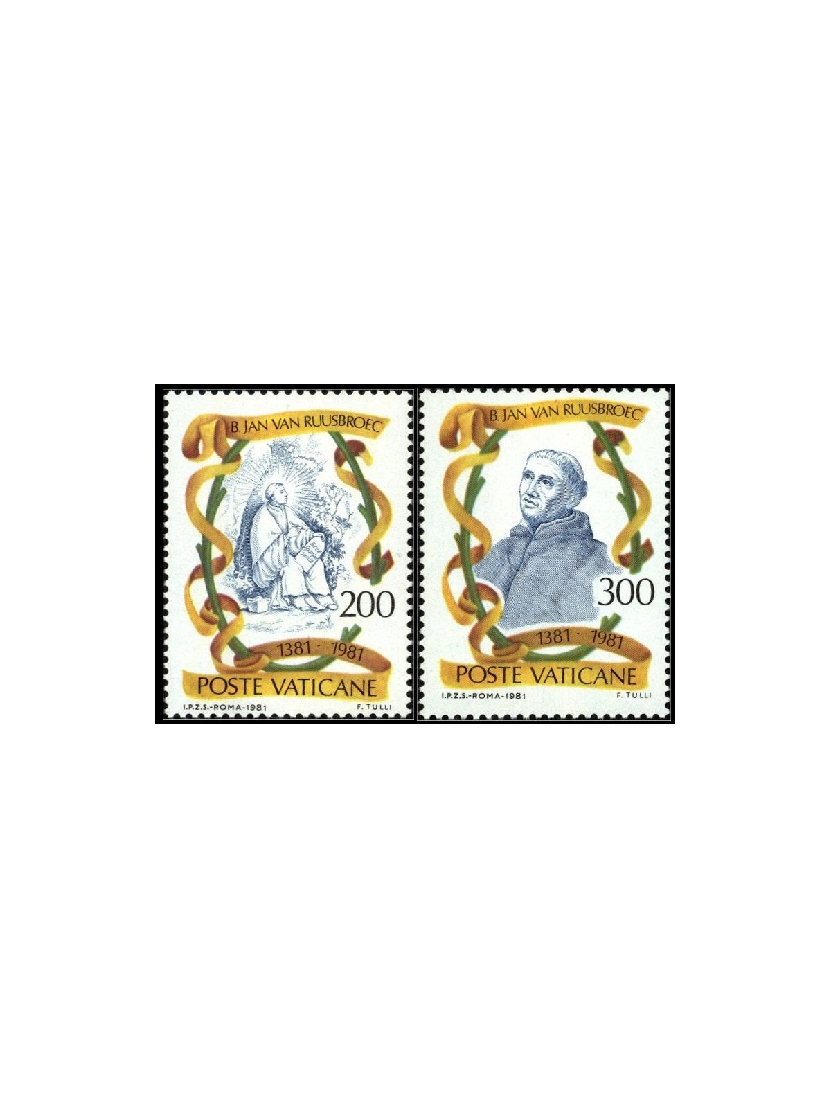 VATICANO 1981 Jan Van Ruusbroec 2v MNH**