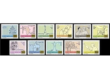 VATICANO 1981 Viaggi di Giovanni Paolo II 11v MNH**