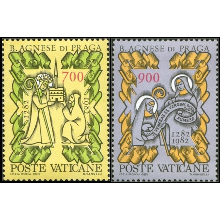 VATICANO 1982 Beata Agnese di Praga 2v MNH**