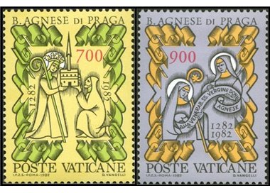 VATICANO 1982 Beata Agnese di Praga 2v MNH**
