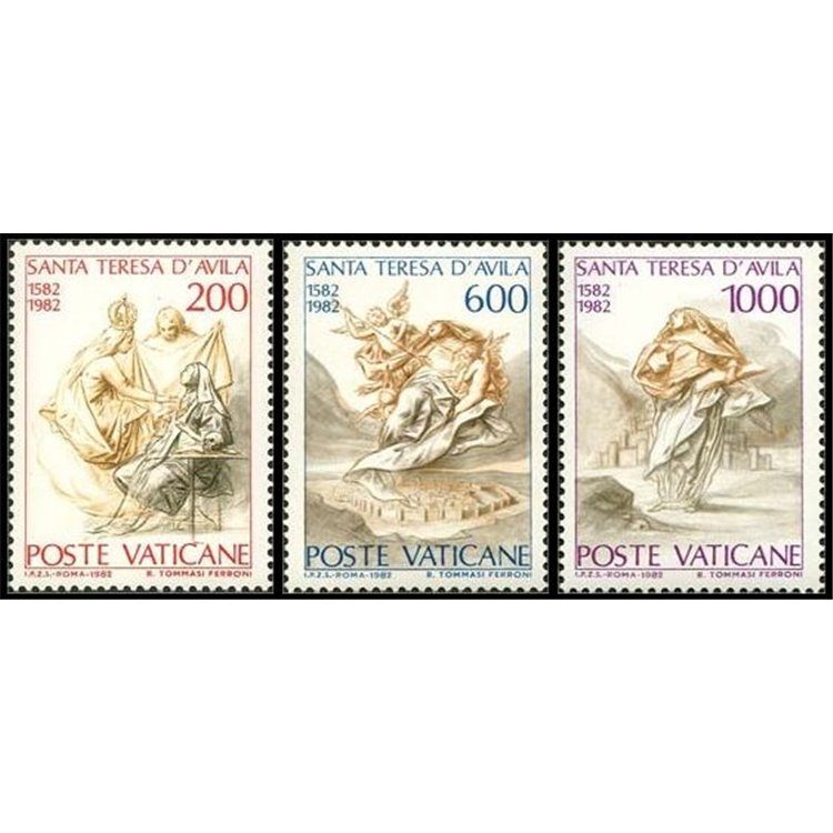 VATICANO 1982 Santa Teresa d'Avila 3v MNH**