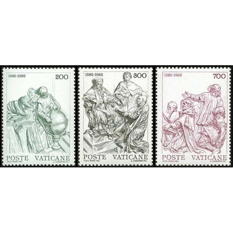 VATICANO 1982 Calendario Gregoriano 3v MNH**