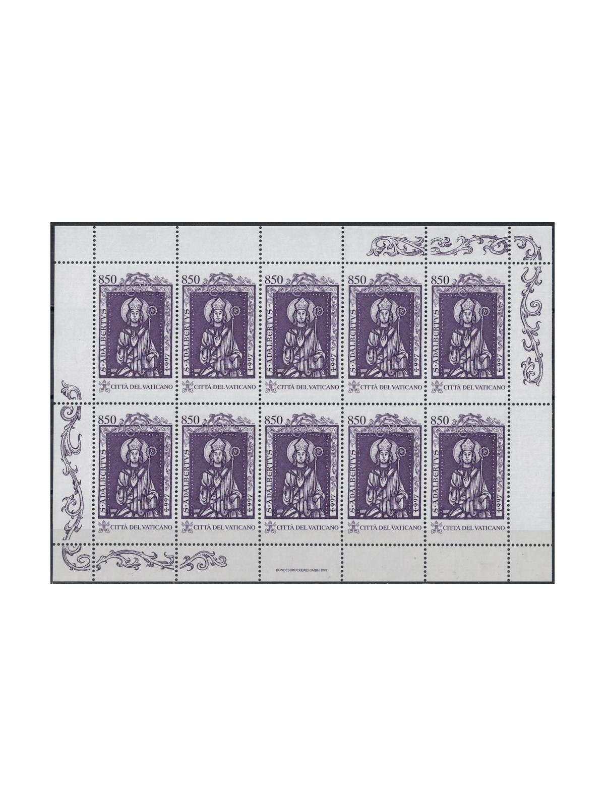 VATICAN 1997 Saint Adalbert of Prague m/s MNH**