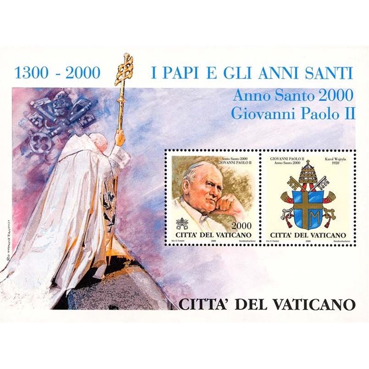 VATICANO 2000 I Papi e gli Anni Santi BF MNH**