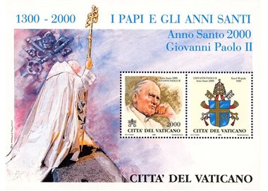 VATICANO 2000 I Papi e gli Anni Santi BF MNH**