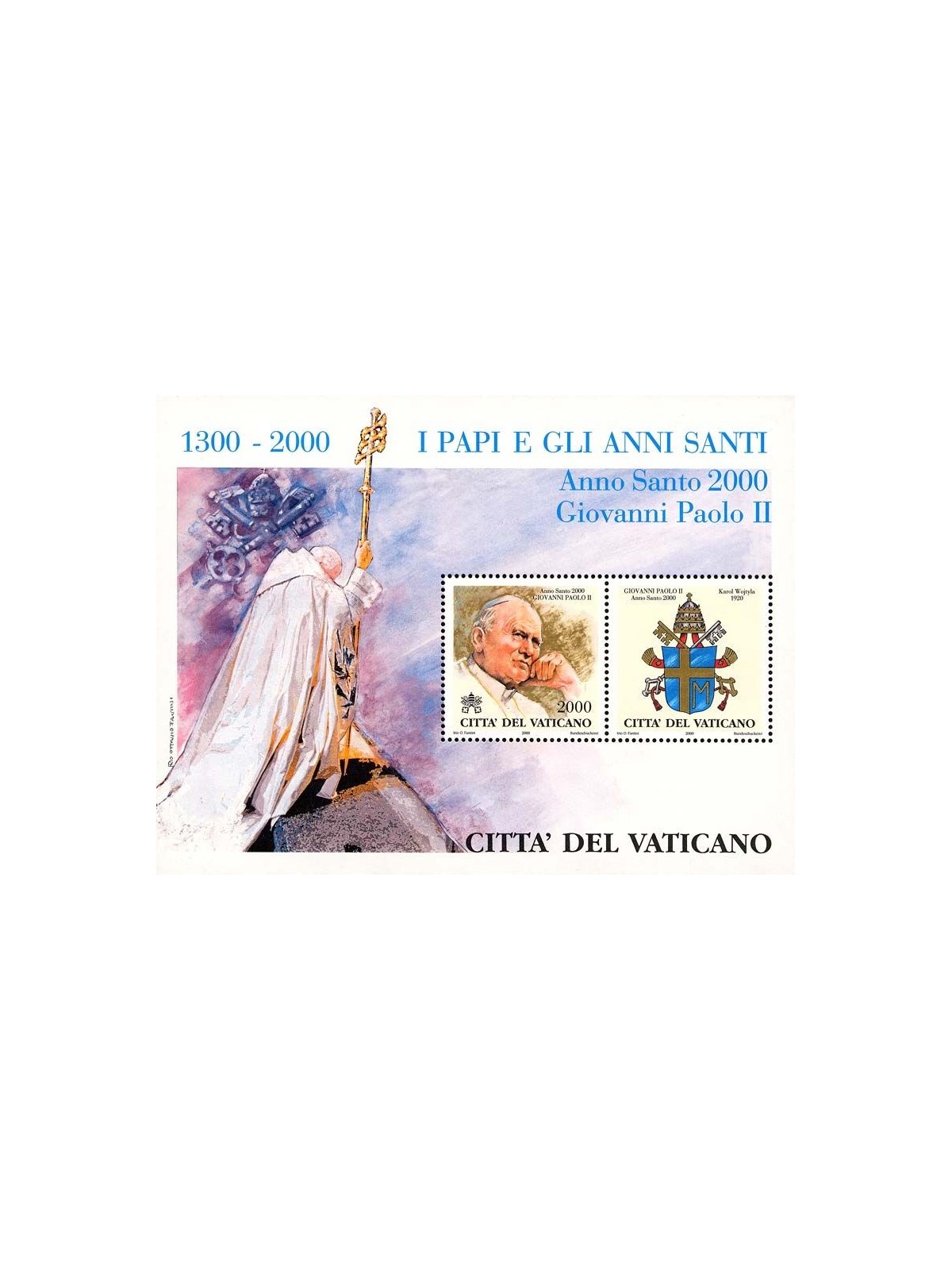 VATICANO 2000 I Papi e gli Anni Santi BF MNH**