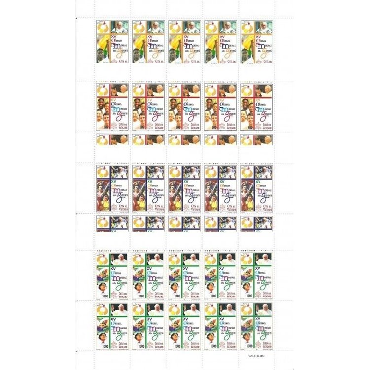 VATICAN 2000 World Youth Day 4 m/s MNH**
