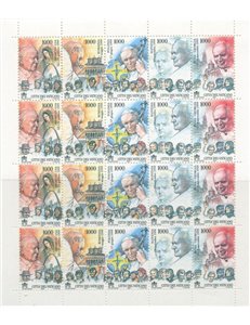 VATICAN 2000 Travels of John Paul II m/s MNH**