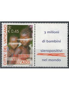 VATICANO 2004 I bambini vittime dell'AIDS MNH**