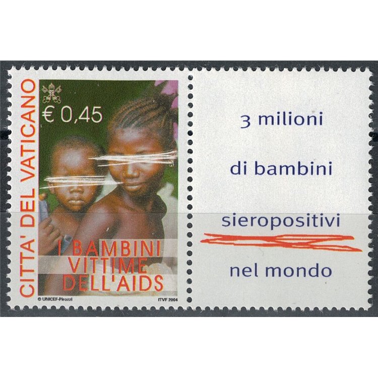VATICANO 2004 I bambini vittime dell'AIDS MNH**
