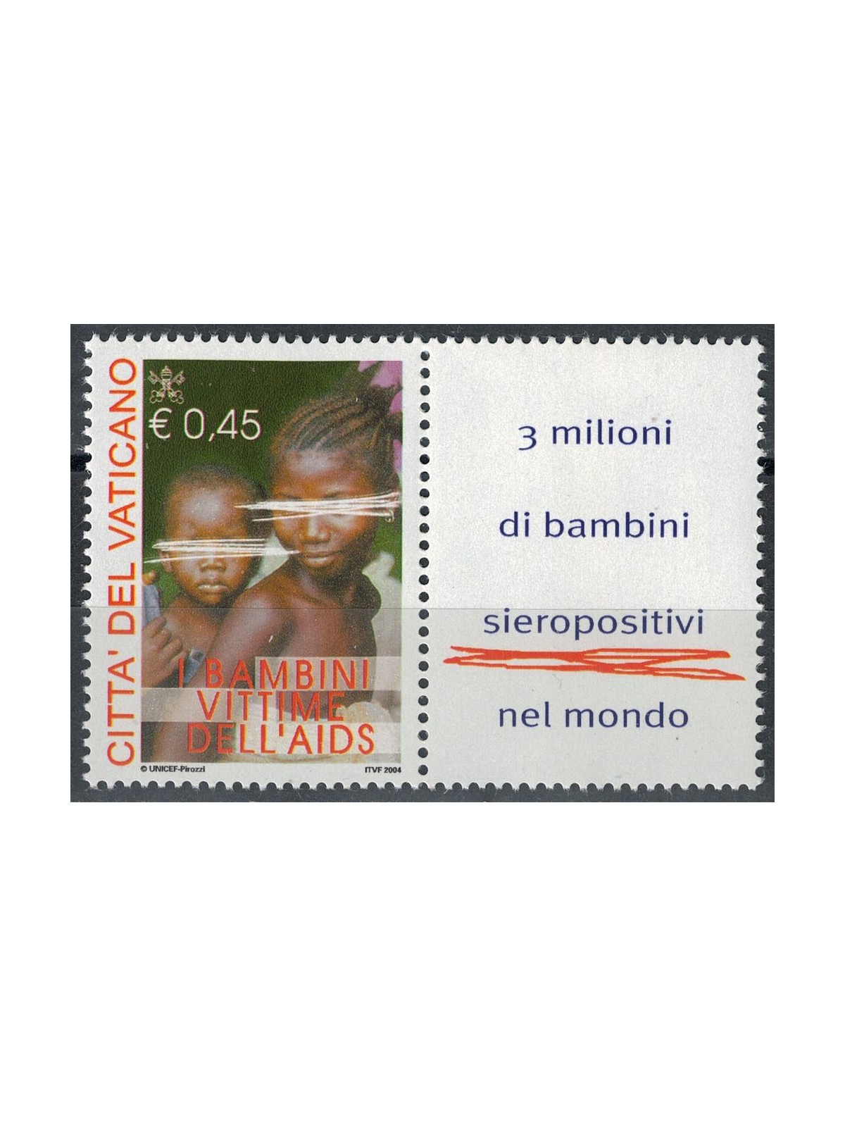 VATICAN 2004 Children Victims of AIDS MNH**