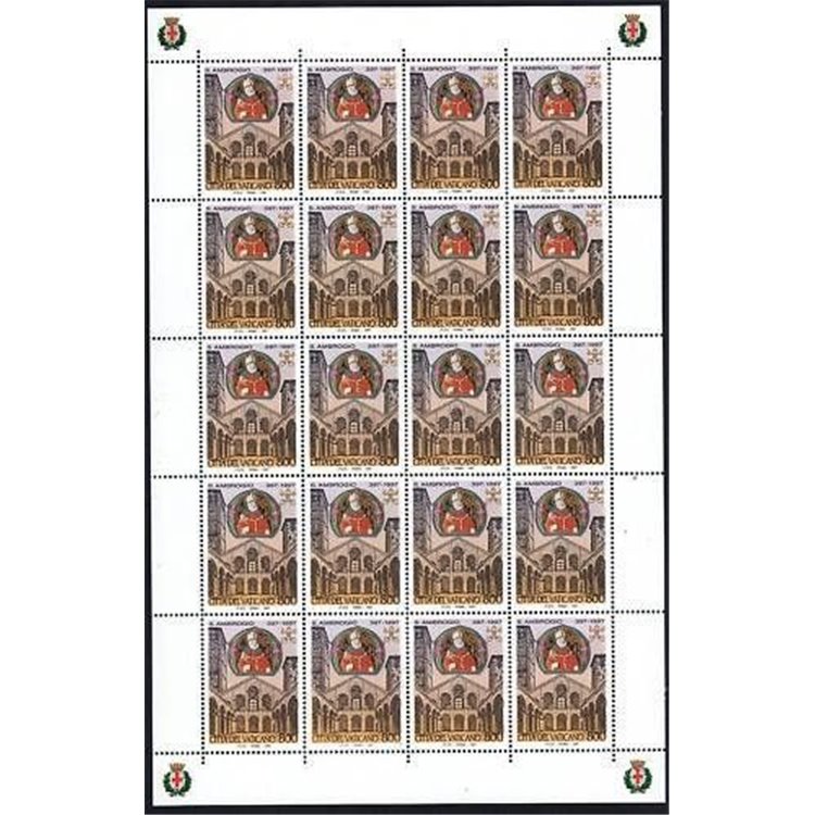 VATICANO 1997 Sant'Ambrogio MF MNH**