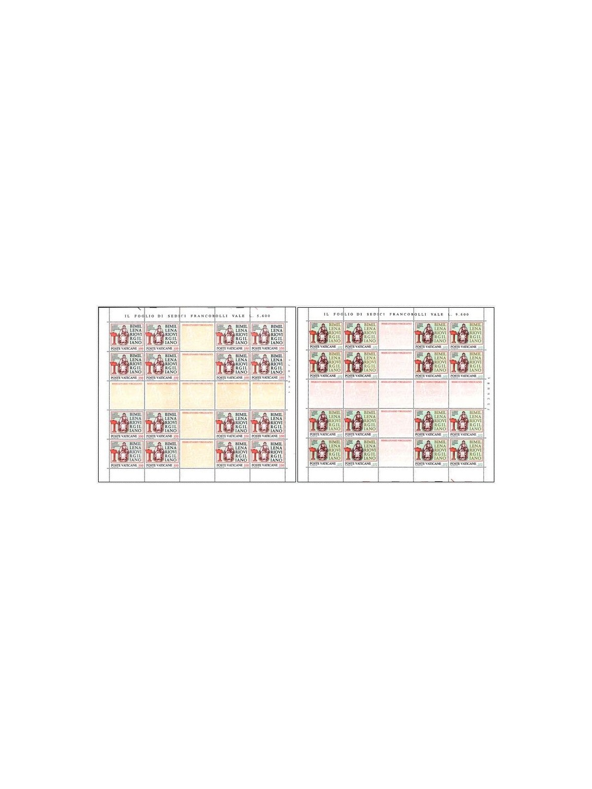 VATICANO 1981 Publio Virgilio Marone 2 MF MNH**
