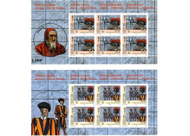 VATICANO 2005 Guardia Svizzera Pontificia 2 BF MNH**