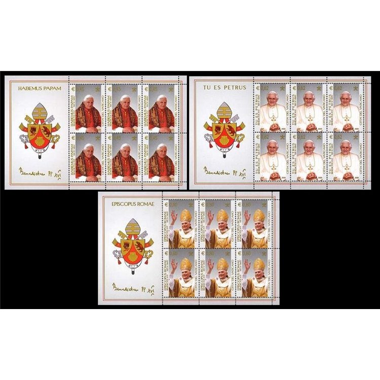VATICANO 2005 Inizio Pontificato di Benedetto XVI 3 MF MNH**