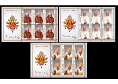 VATICANO 2005 Inizio Pontificato di Benedetto XVI 3 MF MNH**